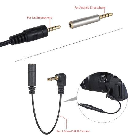 ARIMIC Dual-Headed Lavalier Lapel Clip-on Omnidirectional Condenser Microphone Mic Cable