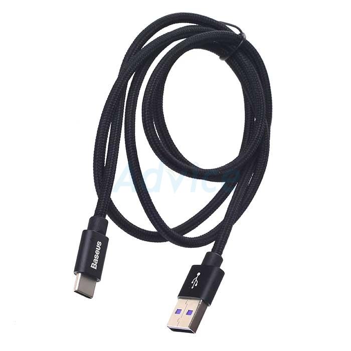 BASEUS Cable USB To Type-C (1M,SPEEDQC) สายชาร์จ Black
