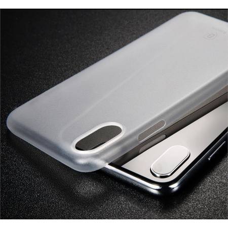 BASEUS Luxury Simple เคสโทรศัพท์สำหรับ iPhone X Smooth ผิวด้านโปร่งใส PP เคสบางพิเศษโทรศัพท์กลับ COVER 5.8