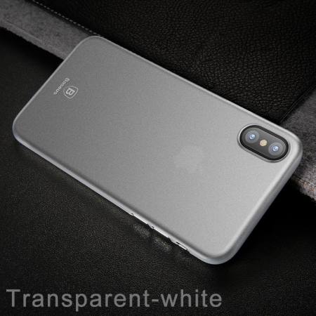 BASEUS Luxury Simple เคสโทรศัพท์สำหรับ iPhone X Smooth ผิวด้านโปร่งใส PP เคสบางพิเศษโทรศัพท์กลับ COVER 5.8