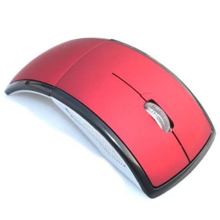 Best Wireless Mouse Foldable Mice USB 2.4Ghz Snap-in Transceiver MG0001-Red