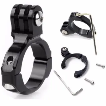 ราคา Black Motocycle Bicycle Handlebar Bar Clamp Mount for Gopro Hero 5 4 3+ 3 Camera pantip
