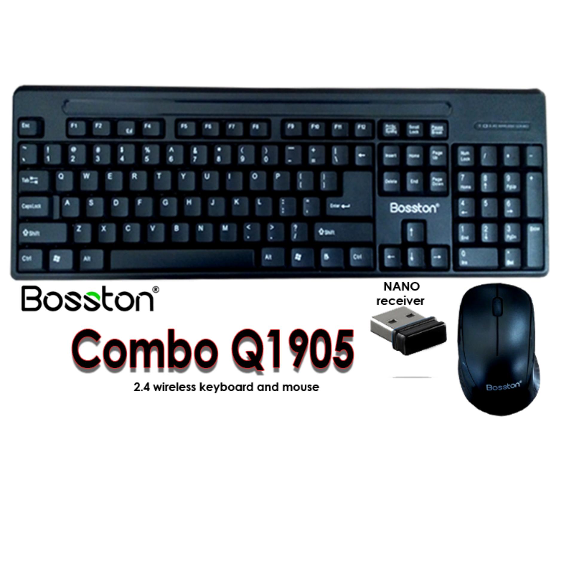 BOSSTON Wireless Keyboard Mouse ชุดคีย์บอร์ด