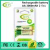 BTY ถ่านชาร์จ AA 3000 mAh NIMH Rechargeable Battery 2 ก้อน 