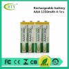 BTY ถ่านชาร์จ AAA 1350 mAh NIMH Rechargeable Battery 4 ก้อน