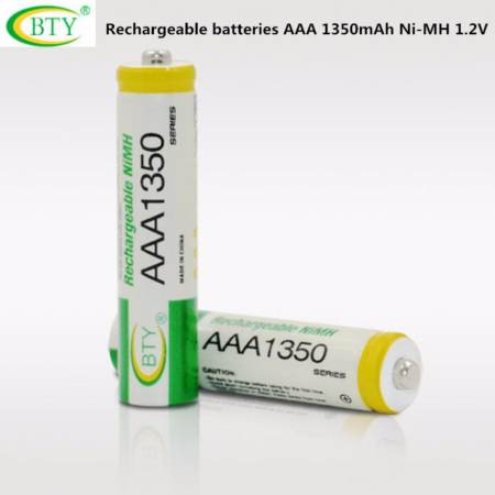 BTY ถ่านชาร์จ AAA 1350 mAh NIMH Rechargeable Battery 2 ก้อน  