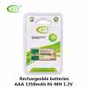 BTY ถ่านชาร์จ AAA 1350 mAh NIMH Rechargeable Battery 2 ก้อน  