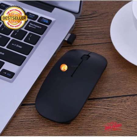 buybuytech เม้าส์ไร้สาย รุ่น Slim Wireless Mouse Mice 2.4Ghz 1600dpi - Black  