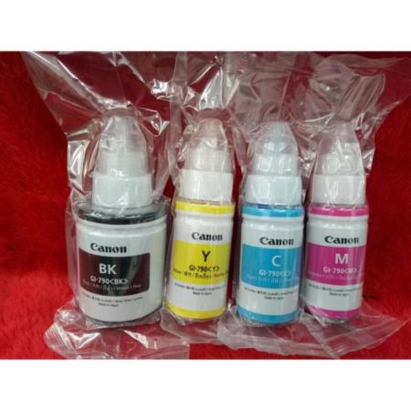 Canon น้ำหมึกเติมแท้ GI 790 ของ Canon เครื่องSeries G for PIXMA G1000 G2000 G3000 1ชุด 4 ขวด NoBox Canon น้ำหมึกเติมแท้ GI 790 ของ Canon เครื่องSeries G for PIXMA G1000 G2000 G3000 1ชุด 4 ขวด NoBox
