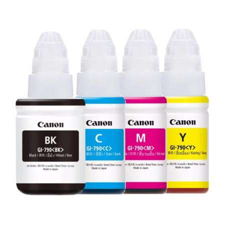 Canon หมึกแท้ GI-790 Ink Original No Box (สี BK,C,Y,M) for G1000, G2000, G3000, G4000  