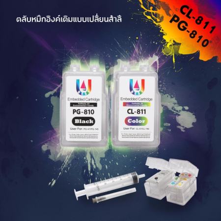 Canon PG-810/CL-811 ตลับหมึก+สำลี พร้อมเข็มและไซริงค์เติมหมึก Canon PG-810/CL-811 ตลับหมึก+สำลี พร้อมเข็มและไซริงค์เติมหมึก