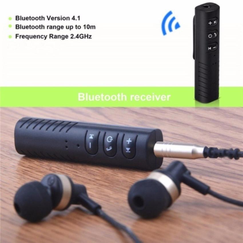 ตัวรับสัญญาณบูลทูธแบบพกพา Car Bluetooth AUX 3.5mm Jack Bluetooth Receiver Handsfree Call Bluetooth Adapter Car Transmitter Auto Music Receivers เปลี่ยนลำโพงธรรมดา เป็นลำโพงบูลทูธ