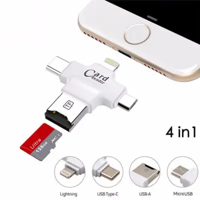 card reader 4 in 1 4 in 1 Card Reader Multi Function Type-c Micro USB TF Card OTG