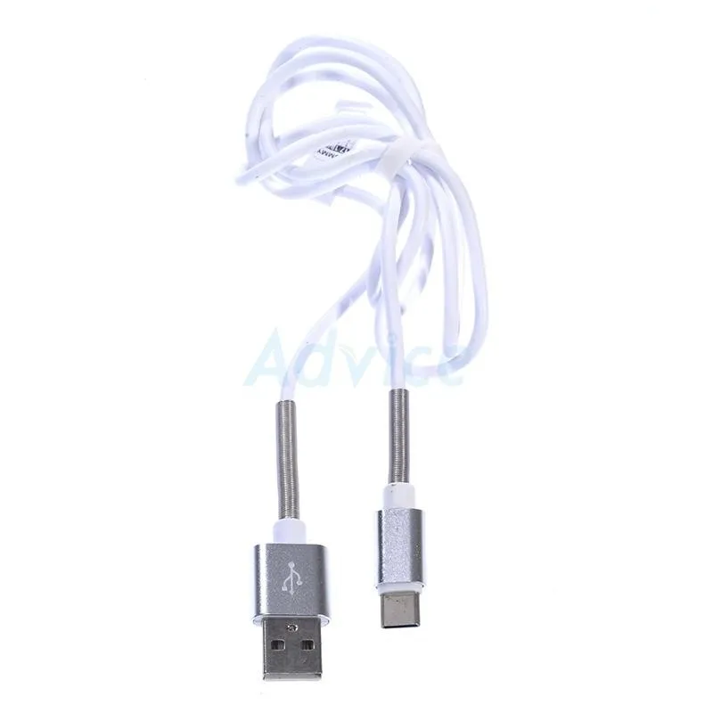 COMMY Cable USB To Type-C (1M,DC225) สายชาร์จ White