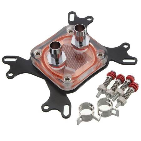 CPU Water Cooling Block Waterblock 50mm Copper Base Cool Inner Channel US - intl