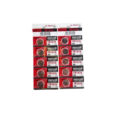 ถ่านกระดุม ถ่านนาฬิกา CR1616 3V cr1616 Maxell Calcuator Battery ถ่านกลม นาฟิกา เครื่องคิดเลข x2