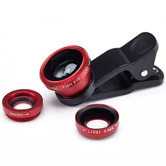   DT CLIP LENS 3 IN 1 เลนส์ติดกล้องมือถือ แบบ 3 in 1 (สีเเดง) ดีไหม