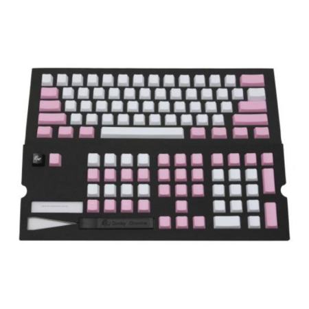Ducky PBT Cherry MX Keycap Set - Dye Sublimated Pink/White  (มีภาษาไทย)