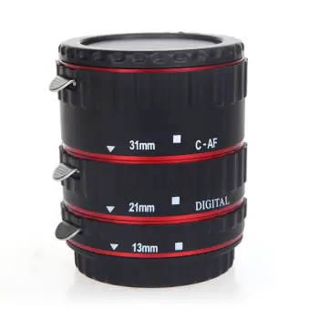   EOS EF EF-S 60D 7D 5D II 550D Colorful Metal TTL Auto Focus AF Macro Extension Tube Ring for Canon Red ดีไหม