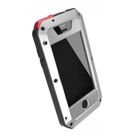 Extreme ทนทาน Strike กันกระแทกกันฝุ่นกันฝุ่นโลหะสำหรับ iPhone4 ปกป้องหน้าจอสำหรับ iPhone 4 วินาที (Silver)