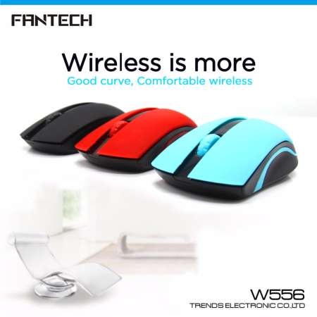 FANTECH 2.4G WIRELESS OPTICAL MOUSE เมาส์ไร้สาย 1200 DPI รุ่น W556 (สีดำ) / ฟรี แบตเตอรี่ขนาด AA