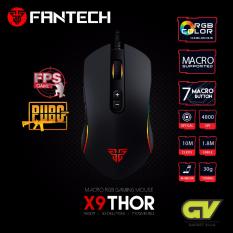 Fantech รุ่น X9 Thor Optical Macro Key Rgb Gaming Mouse เมาส์เกมมิ่ง ออฟติคอล ตั้งมาโครคีย์ได้ ความแม่นยำสูงปรับ Dpi 200- 4800 เหมาะกับเกมส์ Mmorpg (bns) Fps Moba (สีดำ)