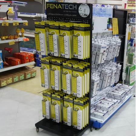 ปลั๊กไฟ ป้องกันไฟกระชาก Fenatech P342 7 ช่อง 3 เต้าเสียบ 4 USB 2.1A ชาร์จเร็ว มือถือ แท็บเล็ต เพาเวอร์แบงค์ (สีขาว)