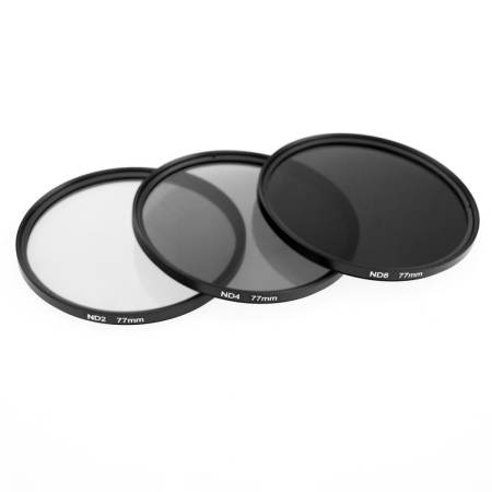 XCSource 3 pcs 77 มม. ND2 ND4 ND8 Neutral Density Filter สำหรับ Camera Canon 5D 6D 7D 70D LF290