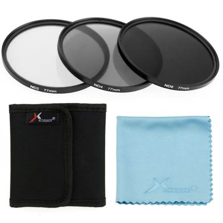 XCSource 3 pcs 77 มม. ND2 ND4 ND8 Neutral Density Filter สำหรับ Camera Canon 5D 6D 7D 70D LF290