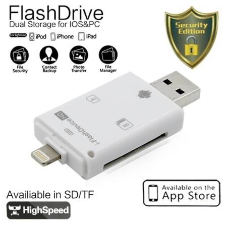 Flash 5G All in 1 i-Flash Drive Lightning Micro USB TF SD Card Reader For Iphone 5/5S/5C/6 6S 7 Plus ipod ipad IOS Andriod VAH73 T0.4 การ์ดรีดเดอร์ แฟรชไดร์