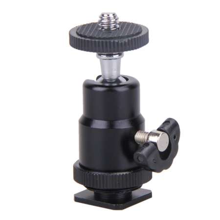 Flash Bracket Mount 1/4 Hot Shoe Adapter Ball Head with Lock - intl