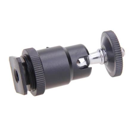 Flash Bracket Mount 1/4 Hot Shoe Adapter Ball Head with Lock - intl