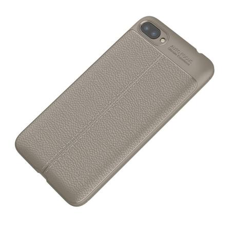 ปิดป้องกัน ASUS ZenFone 4 MAX Pro/ZC554KL Litchi Texture ซองป้องกัน TPU (สีเทา) - INTL