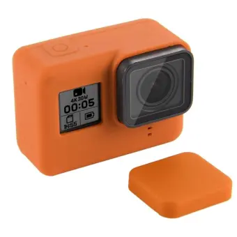 ราคา สำหรับ GoPro HERO5 ซิลิโคนป้องกันกรณีมีฝาครอบเลนส์ (สีส้ม) รีวิว