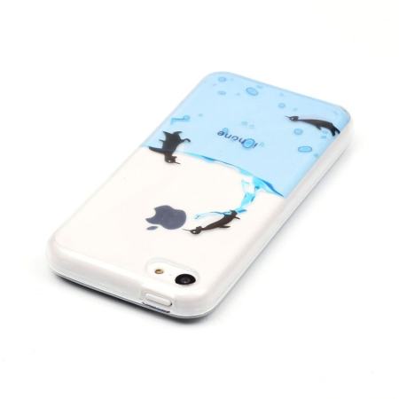 สำหรับ IPhone 5C น่ารักเพนกวินรูปแบบ IMD ฝีมือป้องกันทีพียูอ่อน - INTL สำหรับ IPhone 5C น่ารักเพนกวินรูปแบบ IMD ฝีมือป้องกันทีพียูอ่อน - INTL