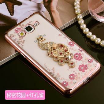 สำหรับซัมซุงกาแล็คซี่ J2 PRIME Soft Phonecase เลดี้โทรศัพท์มือถือกรณีเคสโทรศัพท์ผู้ถือแหวน - INTL