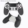 For Sony ทริกเกอร์ Silicone Rubber Soft Case Cover and Trigger Stop Armor for PS4 Controller Hand Grips -Black