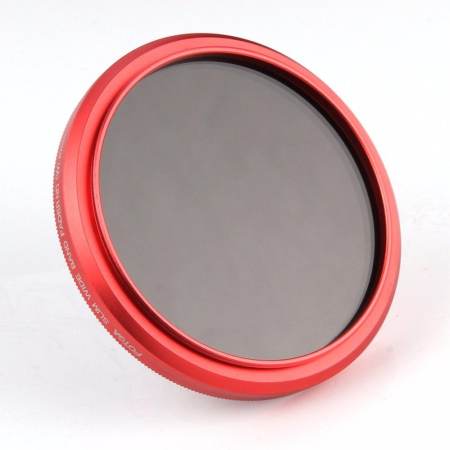 FOTGA 52 mm Fader ND 2 to ND 400 Red Ring Variable ND Slim filter Adjustable Neutral Density