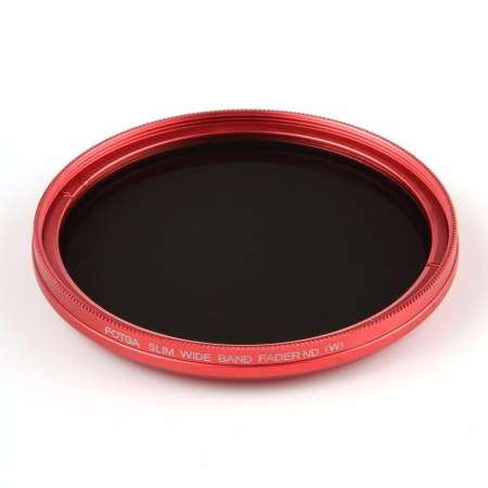 FOTGA 52 mm Fader ND 2 to ND 400 Red Ring Variable ND Slim filter Adjustable Neutral Density