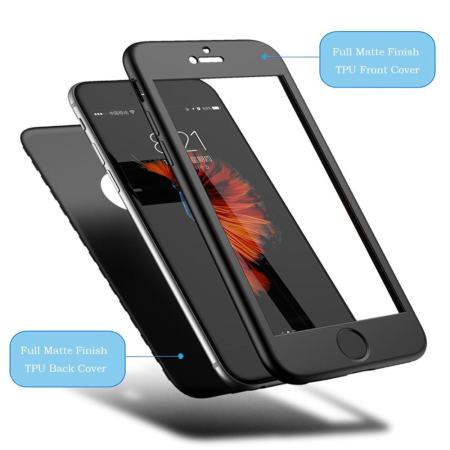 Full - Body สำหรับซัมซุงกาแล็คซี่ J5 PRIME Soft TPU แบบด้านฝาครอบ Slim 2 in 1 ป้องกันกระจกเทมเปอร์ปกป้องหน้าจอ (สีดำ)