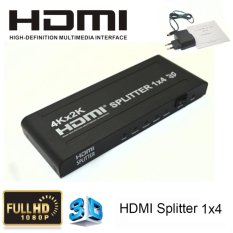Full HD 1080P 1.4V HDMI 1X4 HDMI Splitter 1 In 4 Out HDMI Video Audio Converter Support 4kx2k 3D,CEC For HDTV With Power Adapter