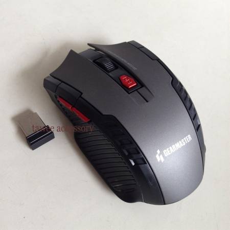 Gearmaster เมาส์ไร้สาย รุ่น GTWM9 WIRELESS MOUSE (สีดำ/เทา)