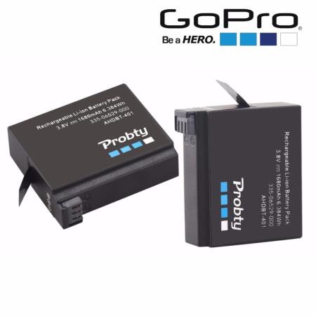 แบตเตอรี่และที่ชาร์จ GoPro Hero 4 AHDBT-401 AHDBT401 1680mAh and Dual Charger