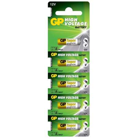 ถ่านอัลคาไลน์ Gp 27A 12V แพค 5 ก้อน ของแท้ ถ่านอัลคาไลน์ Gp 27A 12V แพค 5 ก้อน ของแท้