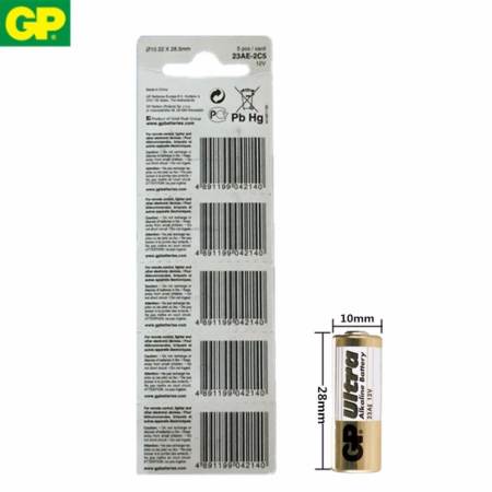 GP Battery ถ่าน Alkaline Battery 12V. รุ่น GP23AE / A23S / A23L / L1028 (2 แพ็ค 10 ก้อน)