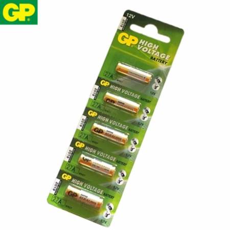 GP Battery ถ่าน Alkaline Battery 12V. รุ่น GP27A ถ่านกริ่งไร้สาย รีโมตรถยนต์ Car Remote Controller(1 แพ็ค 5 ก้อน)  