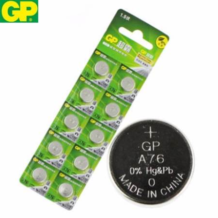 GP ถ่านกระดุม สำหรับรุ่น LR44 / A76 / AG13 / 357 / LR1154 สำหรับเครื่องช่วยฟัง รุ่น 801A 801B 801E(1 แพ็ค 10 ก้อน)