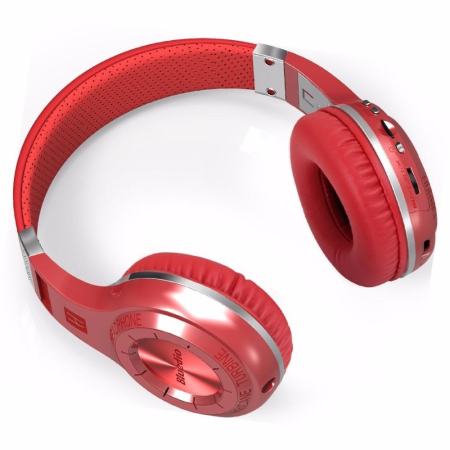 หูฟัง,หูฟังสเตอริโอ,หูฟังแบบครอบหู, H plus หูฟัง หูฟังไร้สายบลูทู ธ สเตอริโอ V4.1 พร้อมช่องวิทยุ FM ช่องเสียบการ์ด TF ในตัวไมโครโฟน (สีแดง) - intl
