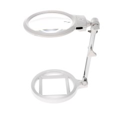 H2shop  Foldable Magnifying แว่นขยายตั้งโต๊ะ 130 mm - White