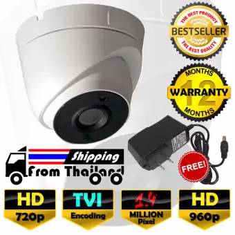 ข้อมูล กล้องวงจรปิด โดม HD 1.4 MP ล้านพิกเซล กล้อง TVI เลนส์ 4mm ฟรีอะแดปเตอร์ pantip